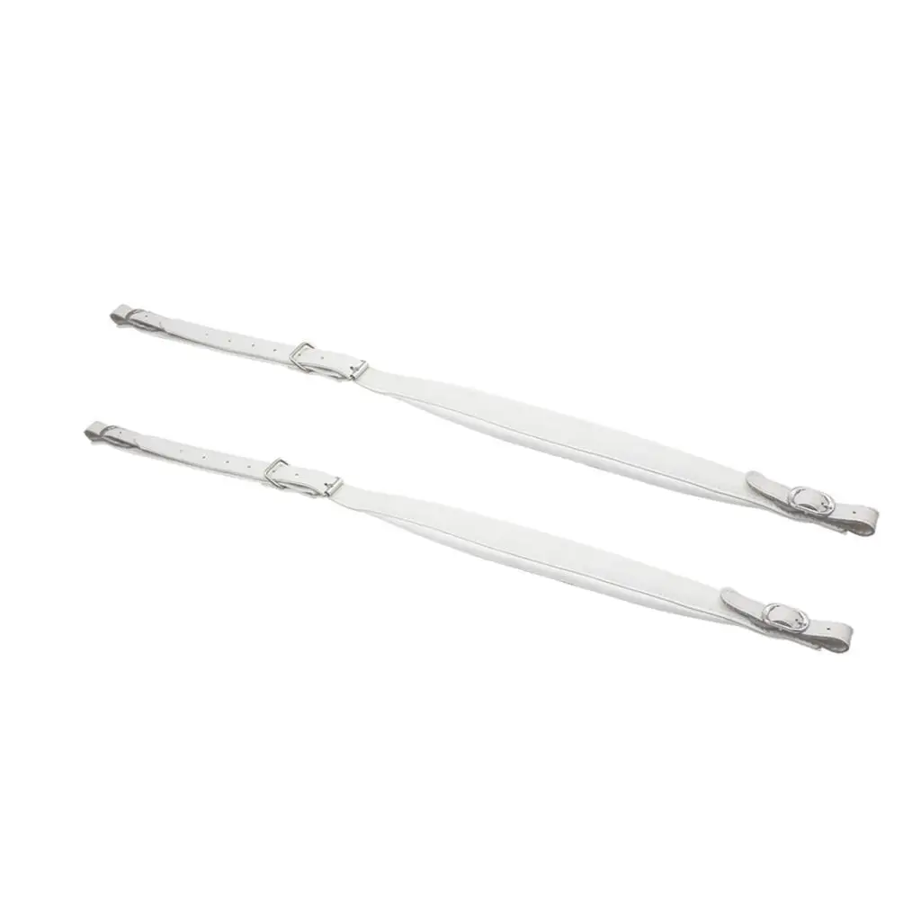 2 Pieces Adjustable Accordion Replacement Leather Shoulder Straps Accordion Parts White 83-110cm 2 Pieces Adjustable Accordion Replacement Leather Shoulder Straps Accordion Parts White 83-110cm