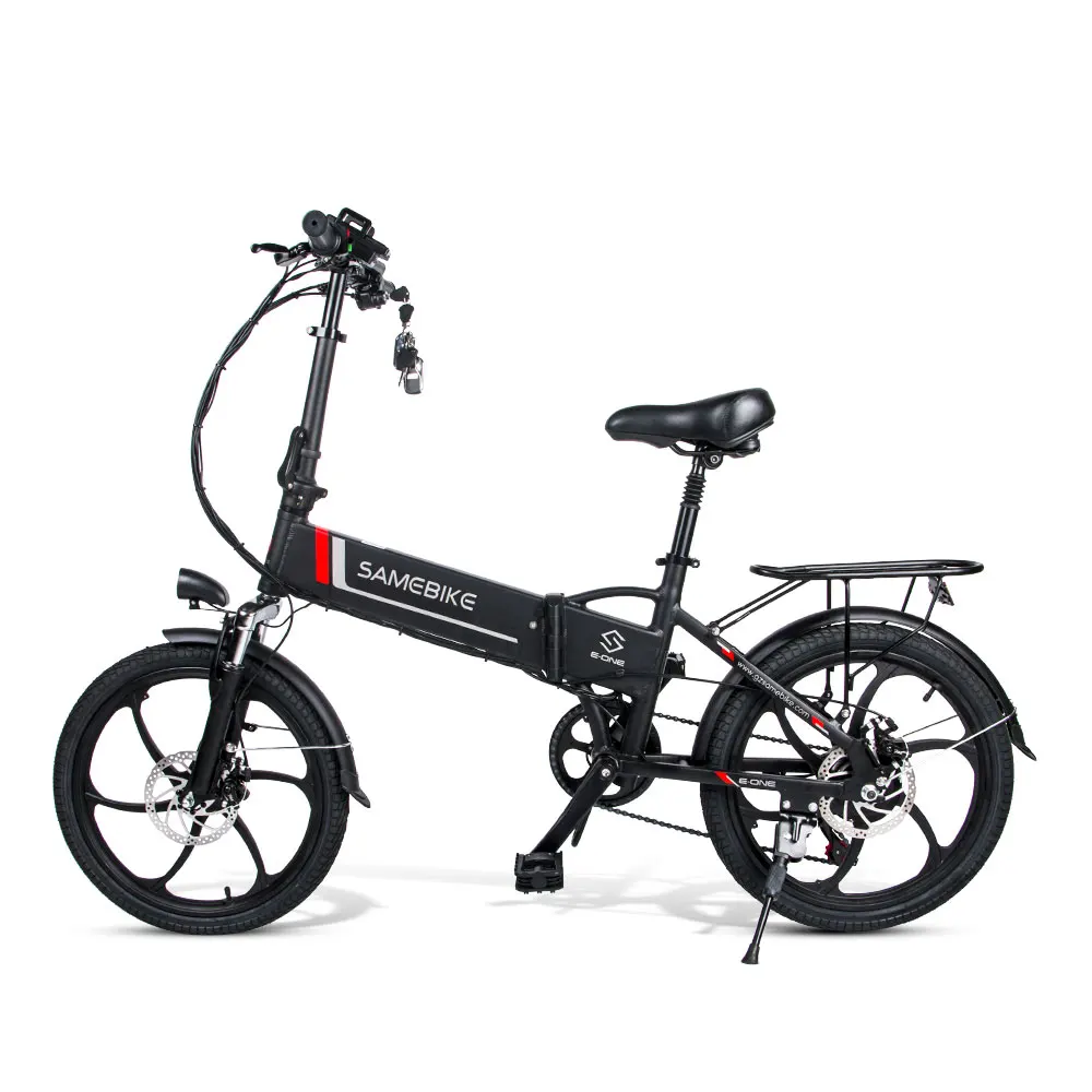 Best Samebike 20" Aluminum Alloy Foldable Electric Bicycle 48V 8Ah Intelligent LCD Display Remote Control Anti-theft Alarm Bike 2