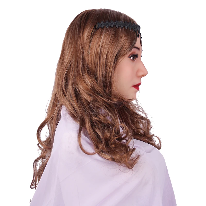 TRANSWEET Female Mask Halloween Headwear Crossdressers Halloween Silicone Realistic s Masquerade Mask