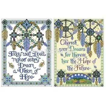 

Dreamcatcher patterns Counted Cross Stitch 11CT 14CT DIY wholesale Cross Stitch Kits Embroidery Needlework Sets home decor