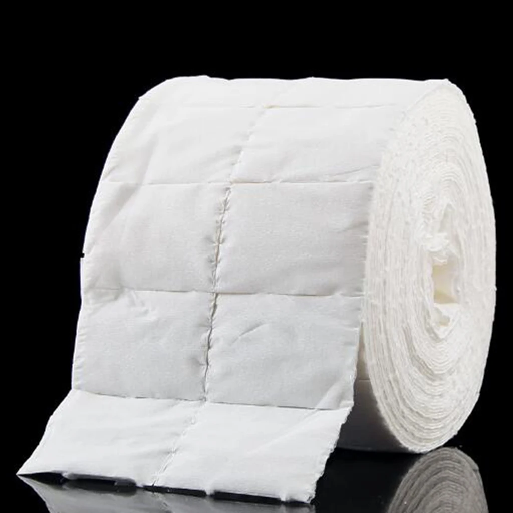 500Pcs/Roll Nail Polish Remover Wraps Pads Nail Art Cleaner Removing Wipers Nail Tips Manicure Cleaning Wipes Cotton Pads Paper