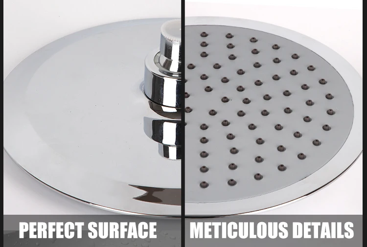 ZhangJi 8 "Нержавеющая сталь Круглый осадков Showerhead силикагель отверстия 8 дюймов Ванна верхний душ опрыскиватель гальваническим экономии воды