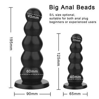 40/60mm Thick Butt Plug Anal Expander Sex Toys for Adults Men Women Big Dildos Bondage Vaginal Dilator Suction Machine Erotic 6