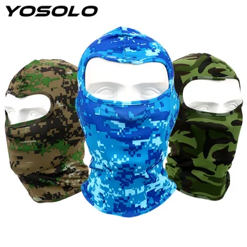 

YOSOLO Breathable Lycra Camouflage Motorcycle Face Mask Full Face and Neck Wind Cap Quick drying For Cycling Ski Sports