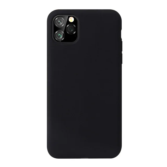 Black Чехол для iPhone XI Xi Max Xir Жидкая силиконовая Резина мягкий чехол для iPhone 11 11 Pro Max Explorer противоударные телефонные чехлы Coque - Цвет: Black