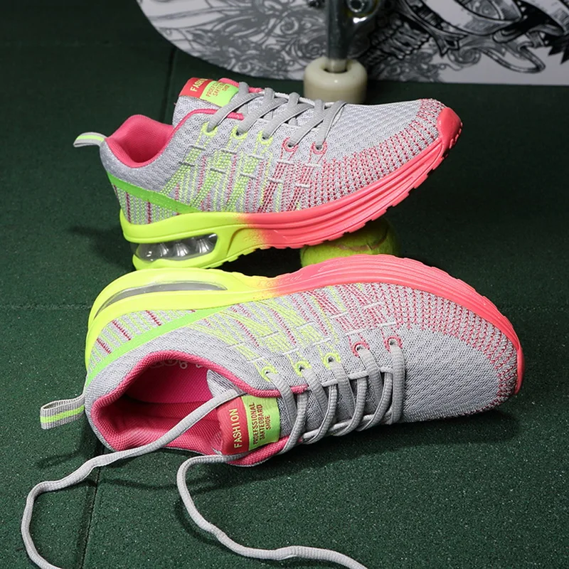 Vertvie женская обувь Демисезонный Спортивная Дамская обувь для прогулок дышащие, сетчатые туфли Повседневное кроссовки для бега и занятий спортом