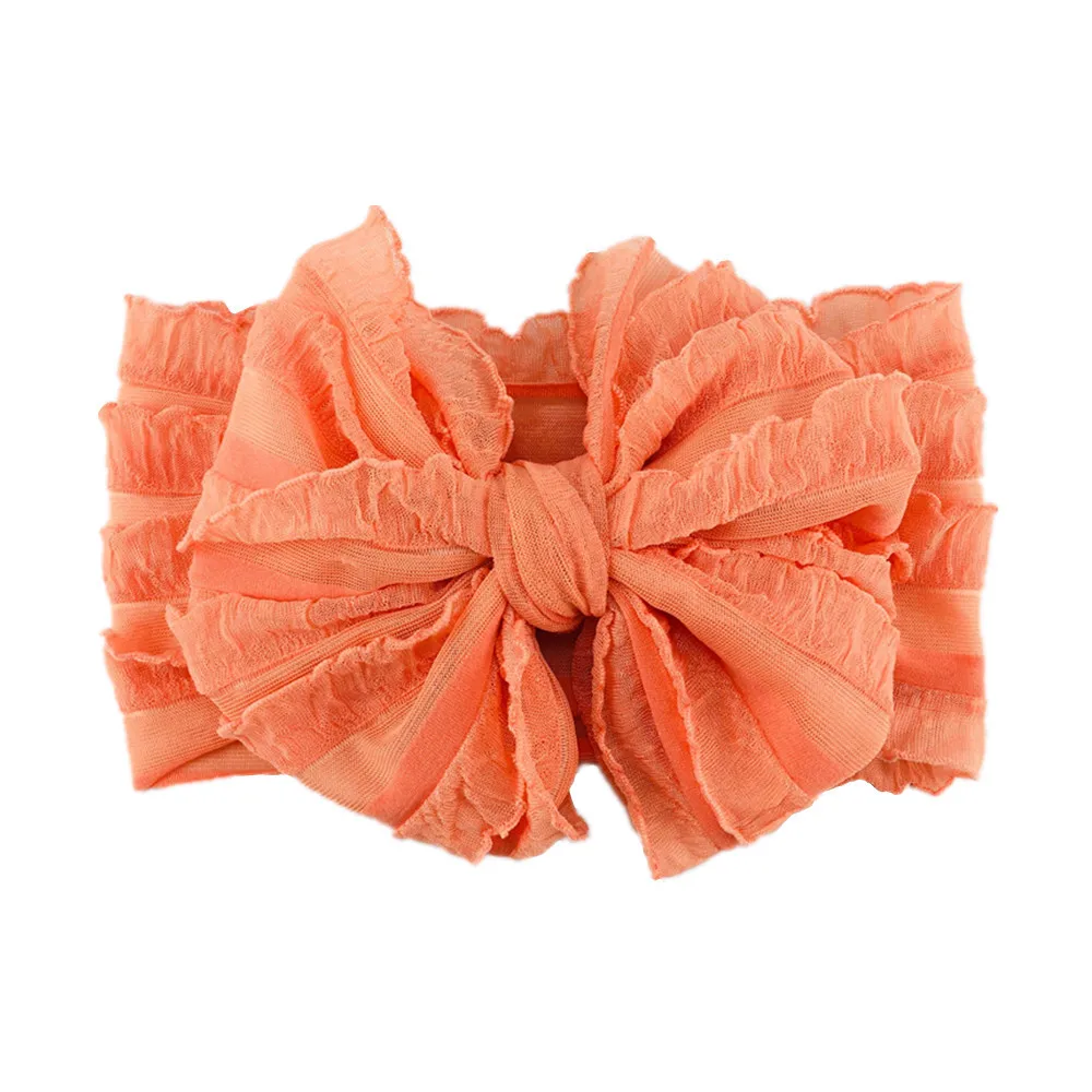 Oversize Lace Bow Baby Headband Wide Soft Flower Silk Hairband for Girl Headwear Children Bow Knot Turban Newbor Infant Headwrap baby stroller accessories