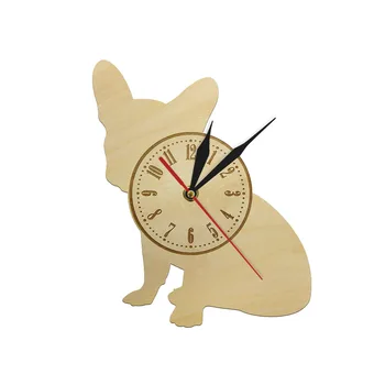 

French Bulldog Dog Nursery Wall Hanging Clock Cute Puppy Wooden Wall Clock Animal Handmade Gift For Pet Dog Lover