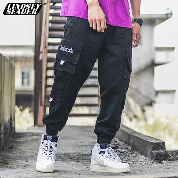 

Lindsey Seader Streetwear Cargo Pants Men 2020 Thick Overalls Mens Hip Hop Wool Joggers Pants Colorful Harem Pants Plus Size