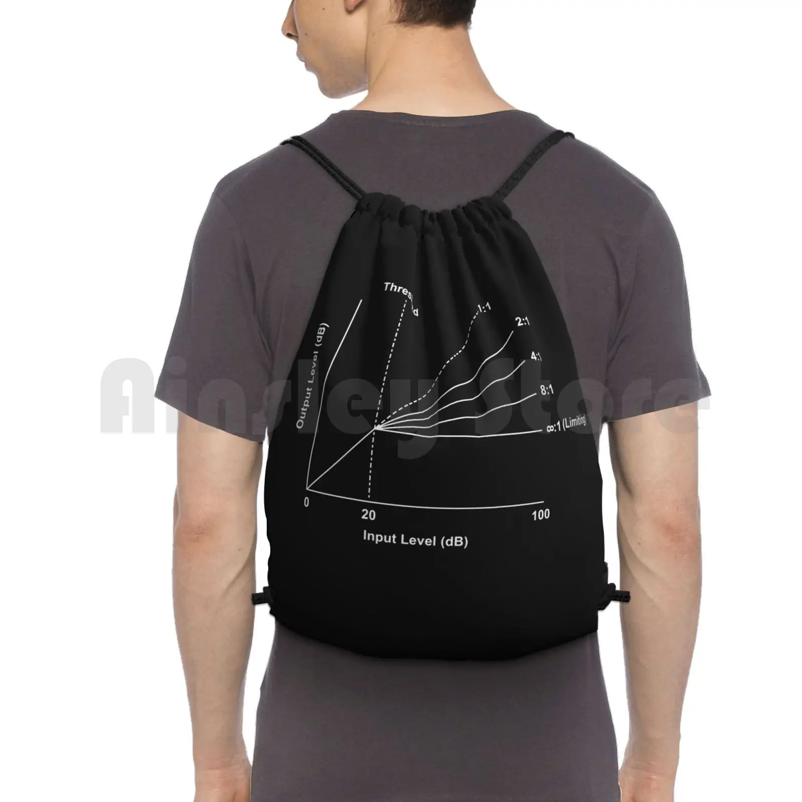 

Don'T Stress...Compress! Backpack Drawstring Bags Gym Bag Waterproof Music Musical Musician Music Electronic Music 80S