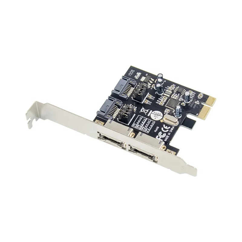 PCIE для SATA Gen III 6G PCIe Карта PCI-E на 2 порта SATA/конвертер ESATA карта ASM1061 чипсет sata3.0 esata |