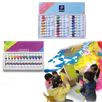 

12ml 12/24 Color Professional Acrylic Paints Set Hand Painted Wall Paint Artist Draw Painting Pigment