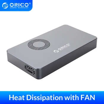 

ORICO M2 NVME SSD Case with Fan M.2 to USB3.1 Gen2 for M.2 M Key M+B Key SSD Disk USB C 10Gbps Hard Drive Enclosure M.2 SSD Box
