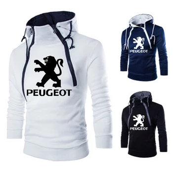 

New 2020 Hoodies Men for Peugeot Car Logo Printed Casual Fashion Men Pullover Male pullover jacket with hat B