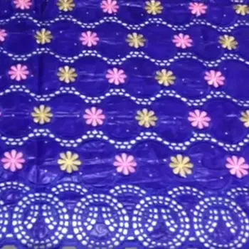 

2020 African Bazin Riche Fabric with Brode Latest Design Fashion Embroidery Bazin French Lace Fabric with Mesh Net Lace 5 Yards