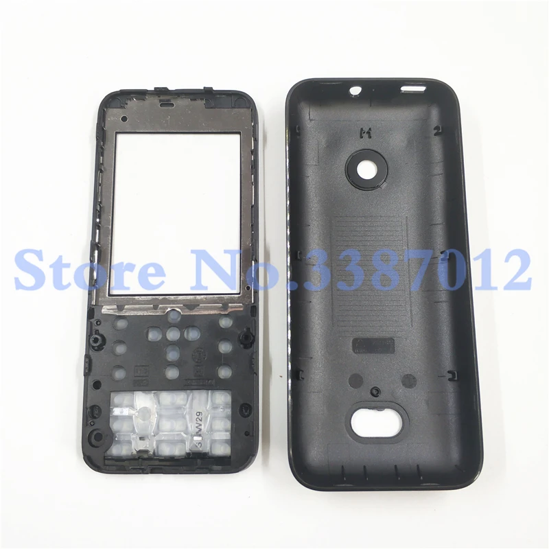 Аккумулятор задняя крышка Корпус для Nokia 208 полный корпус крышка Дверь+ задняя крышка батареи+ английская клавиатура