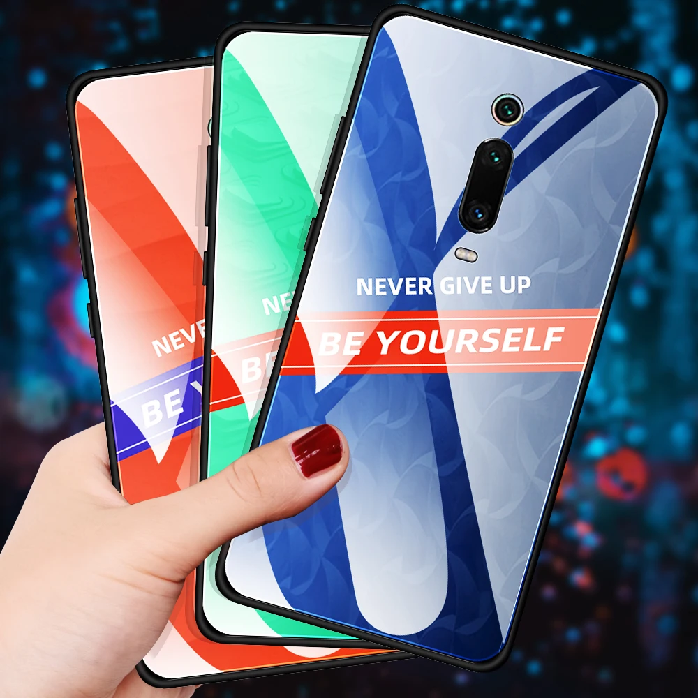 

Luxury Tempered Glass Phone Case For Xiaomi Mi 9 SE CC9E CC9 A3 Lite 9T Pro Redmi Note 7 6 5 Pro 7A Hard Glass Back Cover Coque