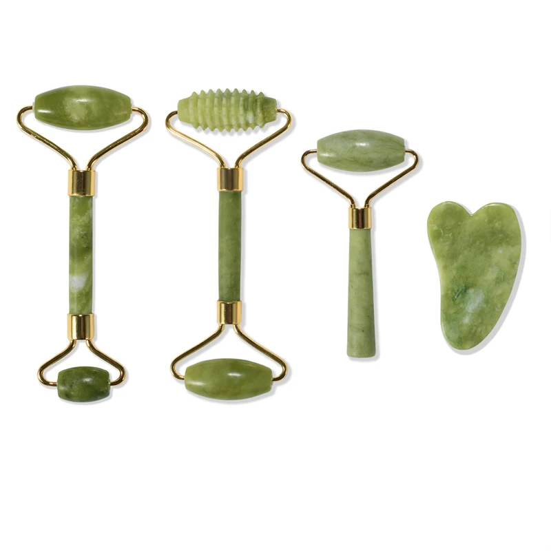 

Green Quartz Natural Stone Face Massage Jade Roller Wrinkle Double Chin Remover Crystal Slimmer Lift Beauty Care Slimming Tools