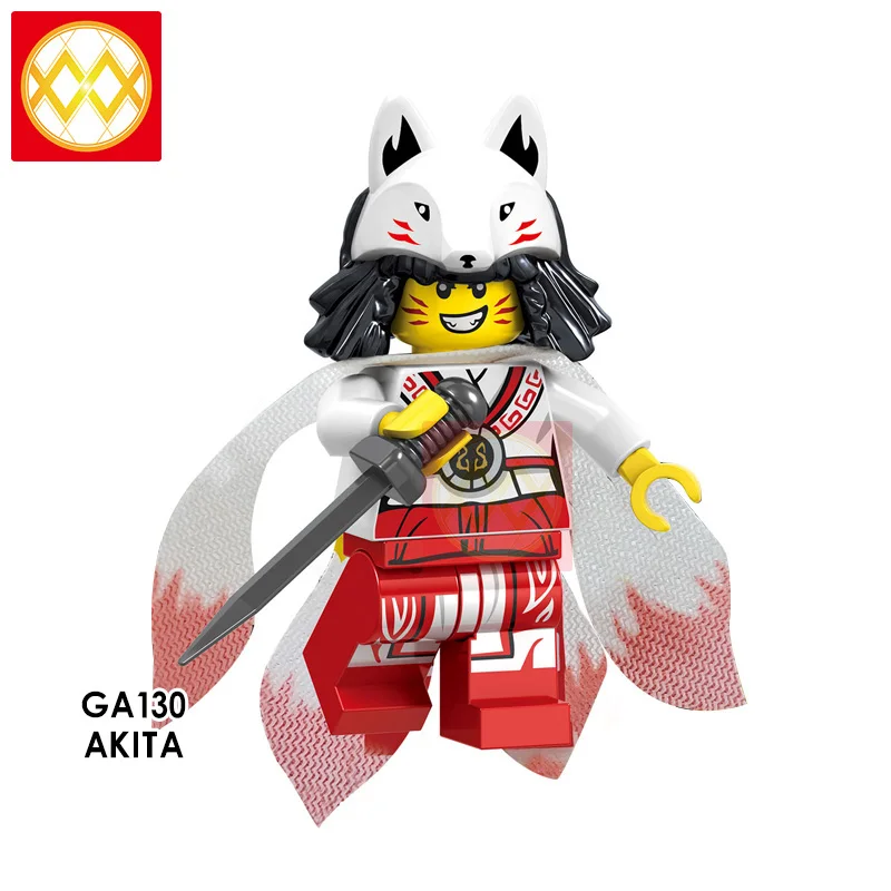 GA130 Игрушки ниндзя самурая X Mecha Akita Master Wu Mr. E Garmadon N-POP девушка PG1022 Nya Jay Cole Zane строительные блоки детские игрушки - Цвет: GA130
