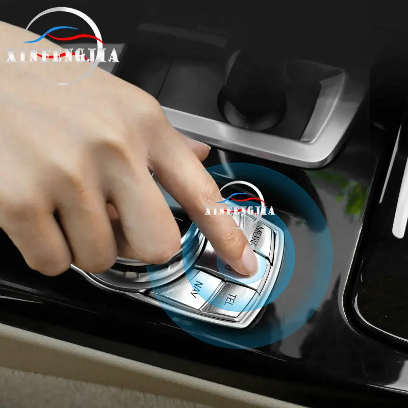 Пульт дистанционного управления для BMW 1 2 3 4 5 6 7 серия X1 X3 X4 X5 X6 F10 F30 F15 F16 5 шт. алюминиевый сплав-систем iDrive(центр мультимедийных кнопок накладка