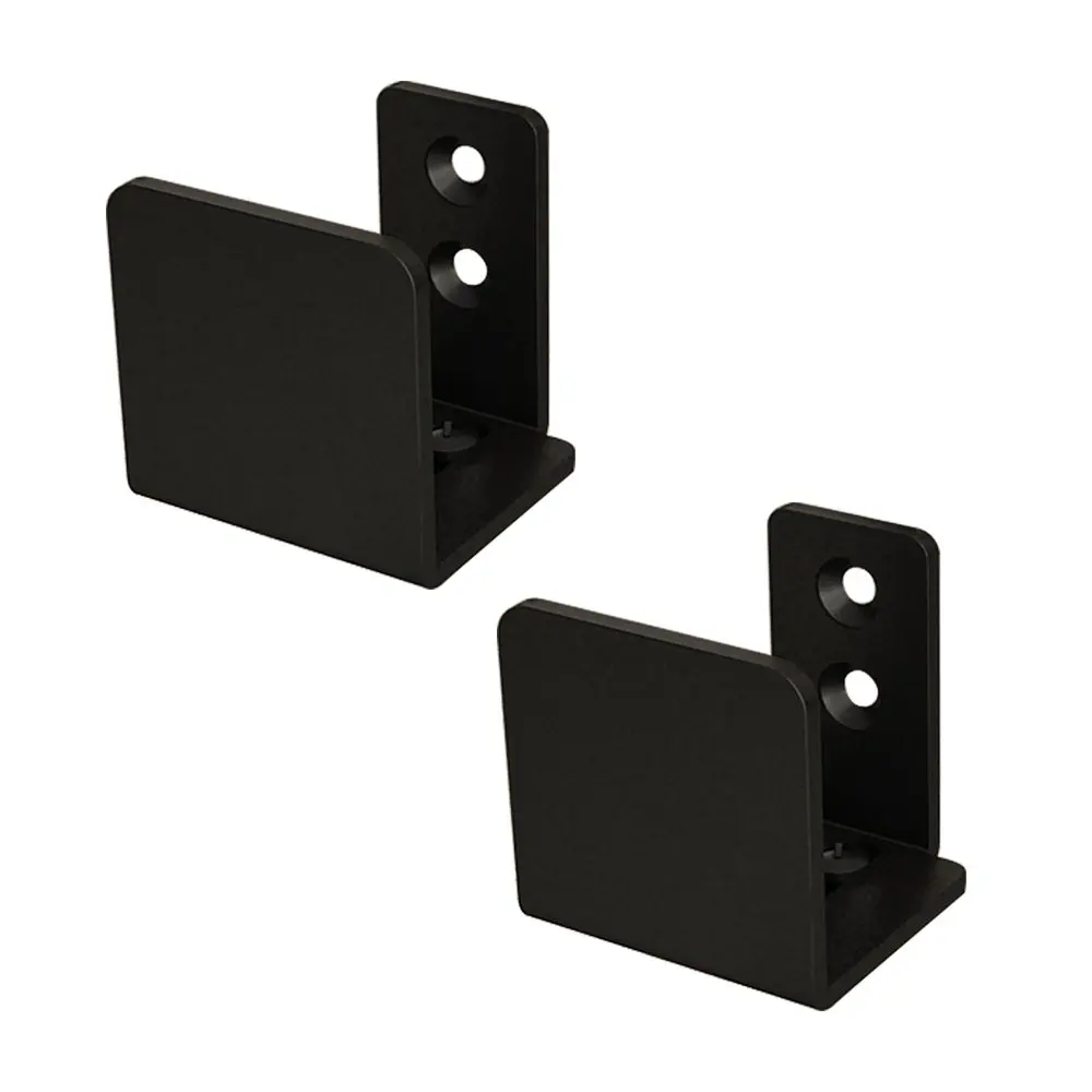 

Matte Black Floor Guide Wall Mount Sliding Barn Door Hardware Up to 1-3/4"W 1-7/8"H Set of 2