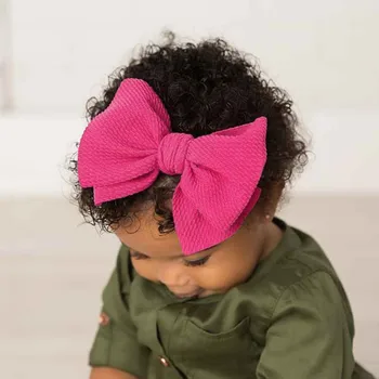 

Headwear 5 Pcs Baby Elastic Hair Band Simple Children's Hair Accessories Bow Headband Headwear For Chemo Hairband Women