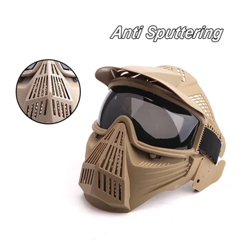 

Full Face Mask Grey/Gray Lens Anti-fog Adjustable Mouth Protection Outdoor Accessories