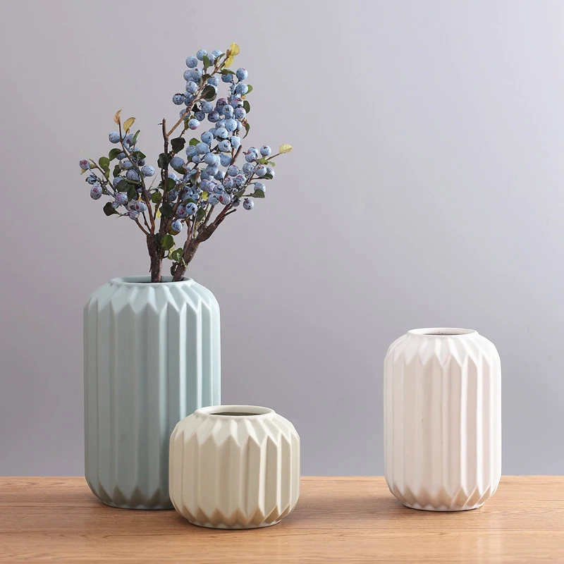 

Nordic Origami Flower Vase Ceramic Flower Pots Home Decoration Ornaments TV Cabinet Decor Accessories Figurines Wedding Gifts