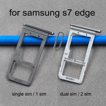 Две sim-карты слот для samsung S7 Edge G935 G935F Galaxy G935FD G935A телефон корпус лоток для карт памяти Micro SD Держатель адаптер