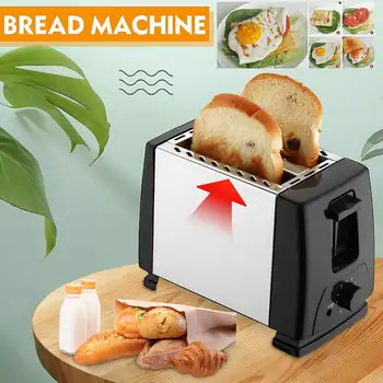 

2 Slices Stainless steel Bread toaster Bread Baking Machine Automatic Fast heating bread toaster Household Breakfast maker