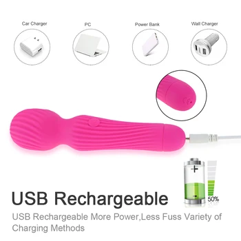 Wireless Dildos AV Vibrator Magic Wand for USB Rechargeable G-Spot Massager Woman Clitoris Stimulate Female Sex Products 18 5