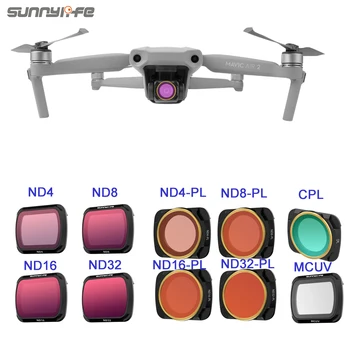 

Sunnylife Mavic Air 2 Lens Filter Set MCUV Adjustable CPL ND/PL Filters ND16 ND32 ND4-PL ND8-PL for DJI Mavic Air 2