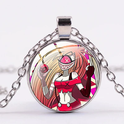 Style 2 SONGDA новейшая аниме Hazbin подвеска с изображением отеля Готический розовый мультфильм Charlotte Vaggie Alastor Подвеска Панк цепь ювелирные изделия подарок для фанатов - Окраска металла: Style 2