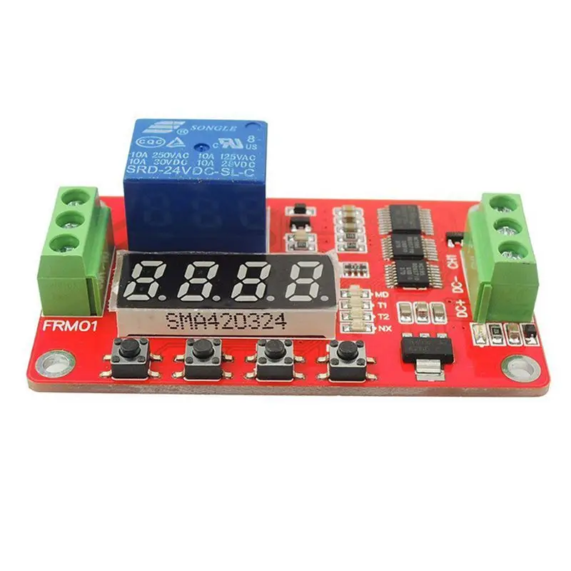 

24V DC Multifunction Self-lock Relay PLC Cycle Timer Module Delay Time Switch