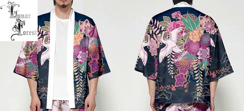 Japanese Kimono shirt Haori Yukata 3D Printing Cosplay Women/Men Fashion Summer Casual Short Sleeve Streetwear samurai Kimonos