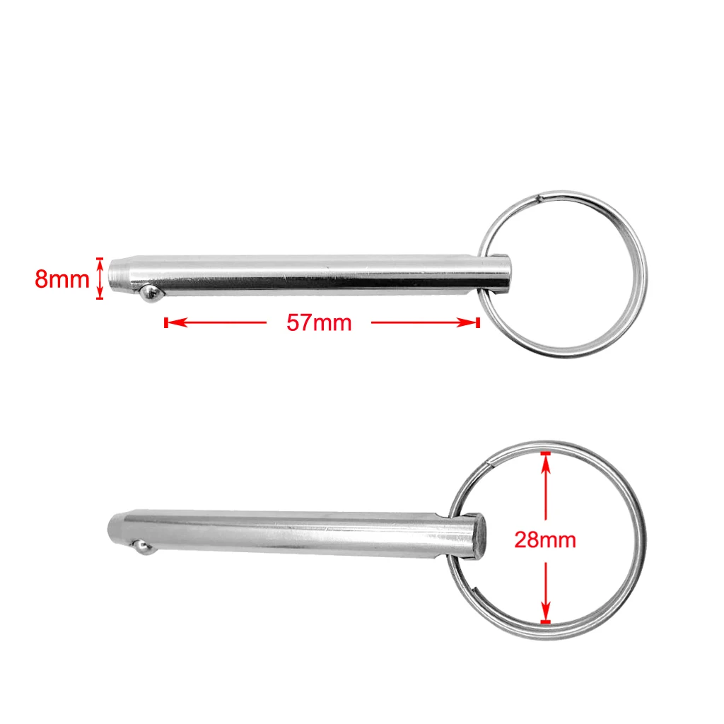 8mm Quick Release Pin Stainless Steel W/ Spring Bimini Top For Boat Marine