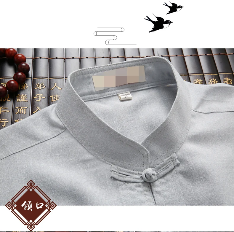 Plus Size4XL(Long Sleeve Shirt+Pant)Pure Color Cotton Linen 2PcsSet Men Kung Fu Tai Chi Suit ClassicWu Shu Clothing For Father