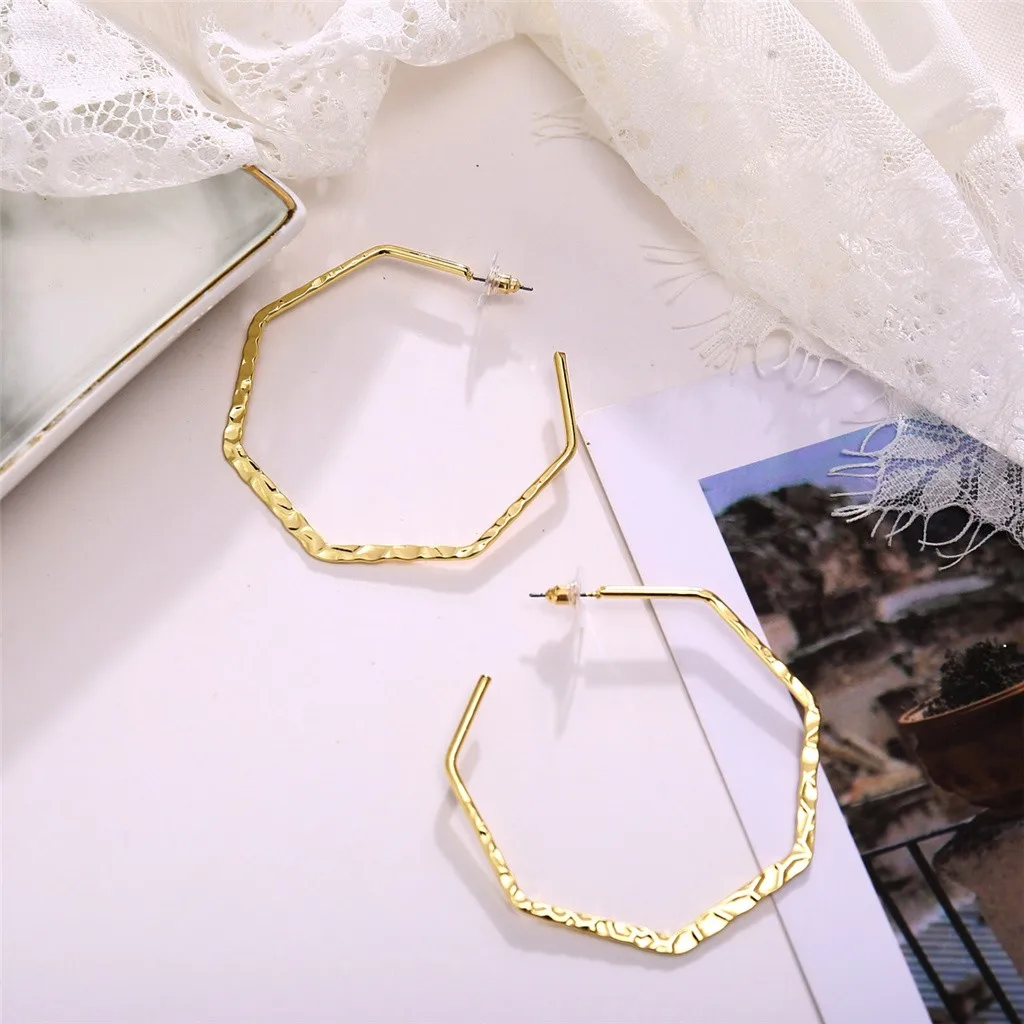 Винтажные Золотые Большие серьги-кольца, креативные Ретро преувеличенные персональные аксессуары для женщин, запасные жемчужные большие круглые серьги# C10