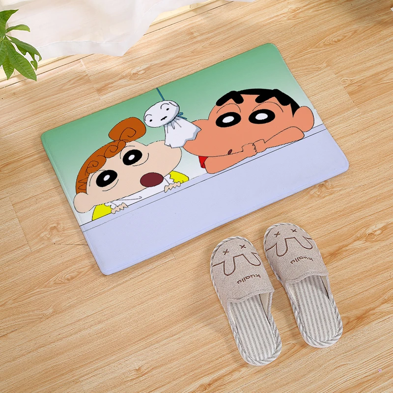 Мультфильм Crayon Shinchan принт домашний Коврик для двери стелька для кухни ковер для дома и улицы Добро пожаловать ванная комната Противоскользящие коврики 80 см - Цвет: 6
