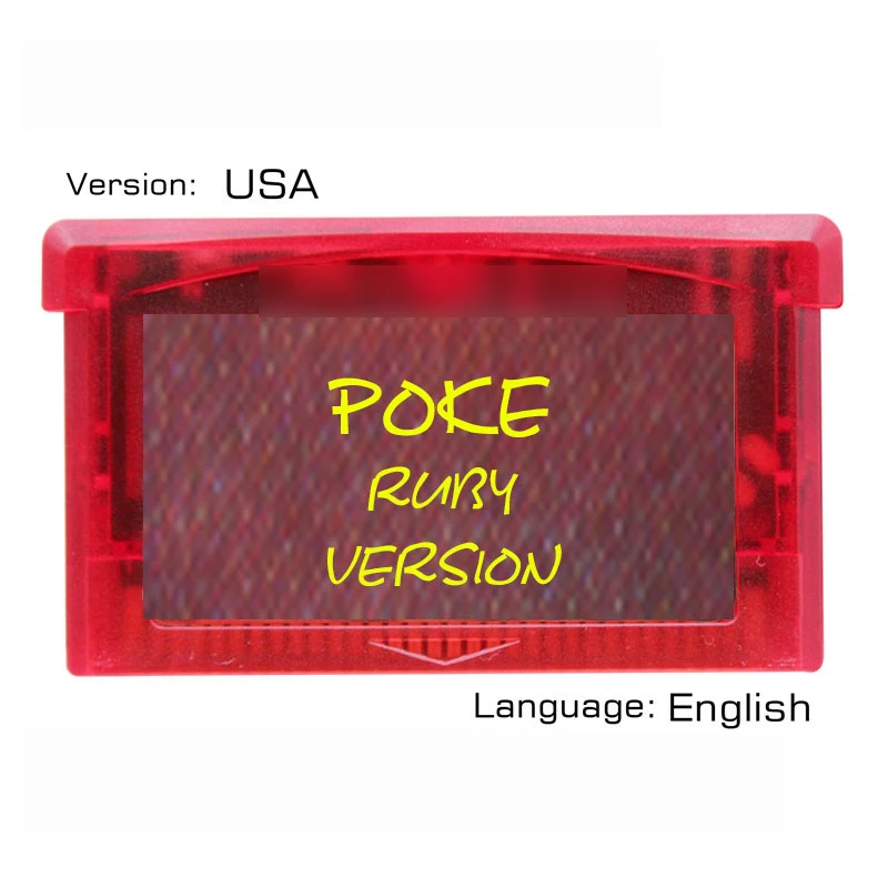 Poke Ruby версия 32 бит видеоигры картридж консоль Карта США версия Язык Английский