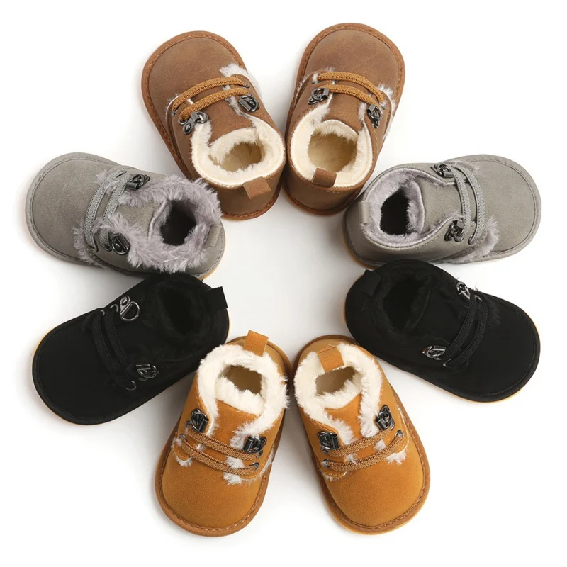 

Autumn Baby Patchwork Sneakers Newborn Baby Boy Lace-Up Shoes Soft-soled Toddler Shoes Socks Two Piece