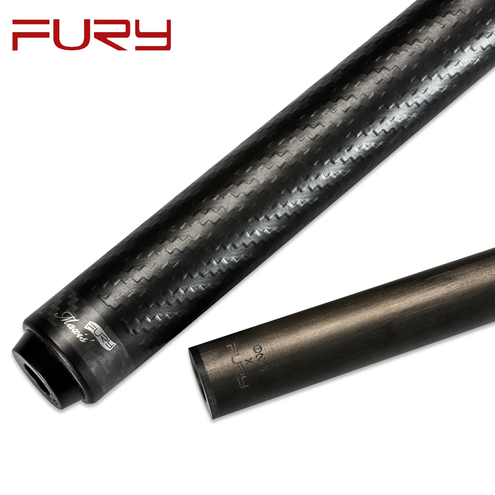 FURY CFP Billiard Black Technology Pool Cue 12.5mm/12.8mm SS Kamui Tip PAS Carbon Fiber Shaft Professional Billar Stick Kit