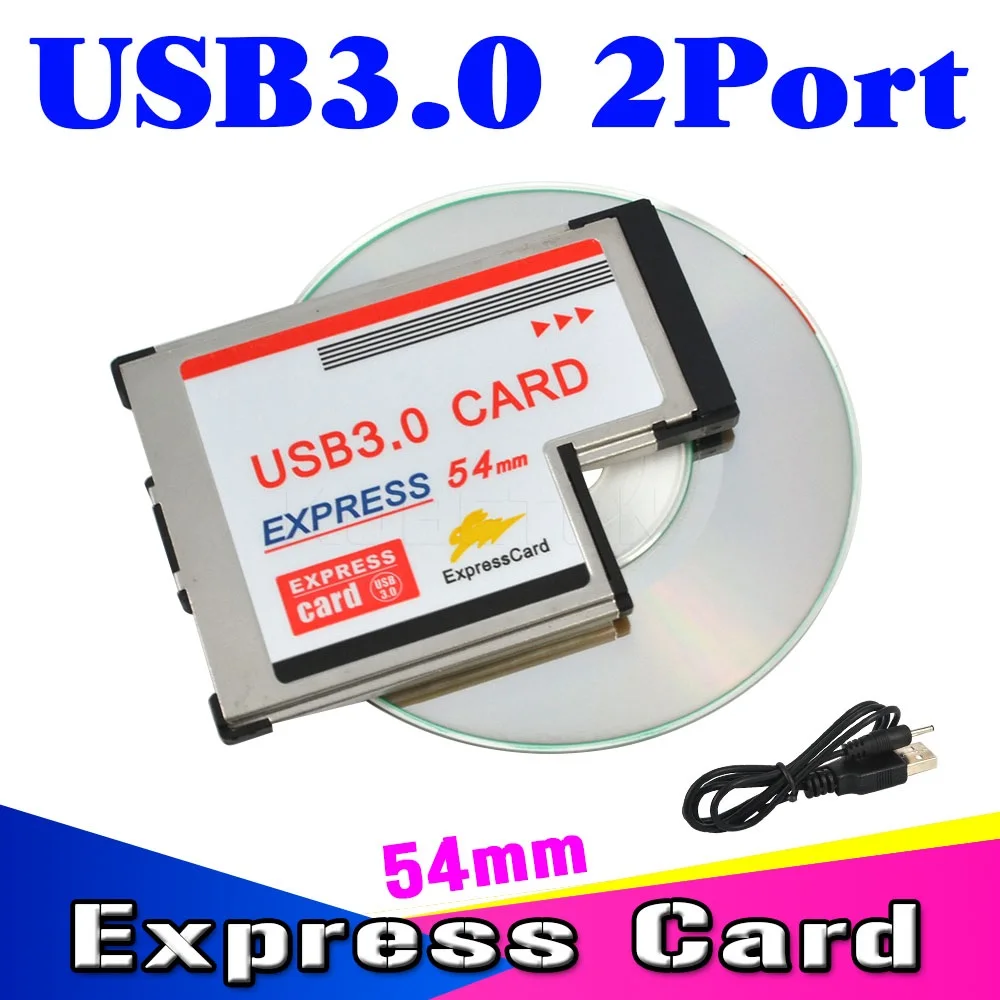 Адаптер kebidumei USB3.0 для Express Card 5 Гбит/с двойной 2 порта хаб PCI 54 мм слот Expresscard