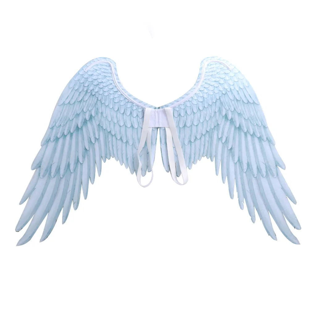 

Angel Wings Kids Girls Printed Feather Angel Wings Dress Up Accessory for Mardi Gras Halloween Cosplay Pretend Play Halloween