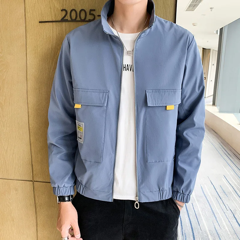 

2020 New Style Popular Brand Workwear Baseball Uniform Coat Men'S Wear Fashion Solid Color Loose Casual Jacket Men's Spring And
