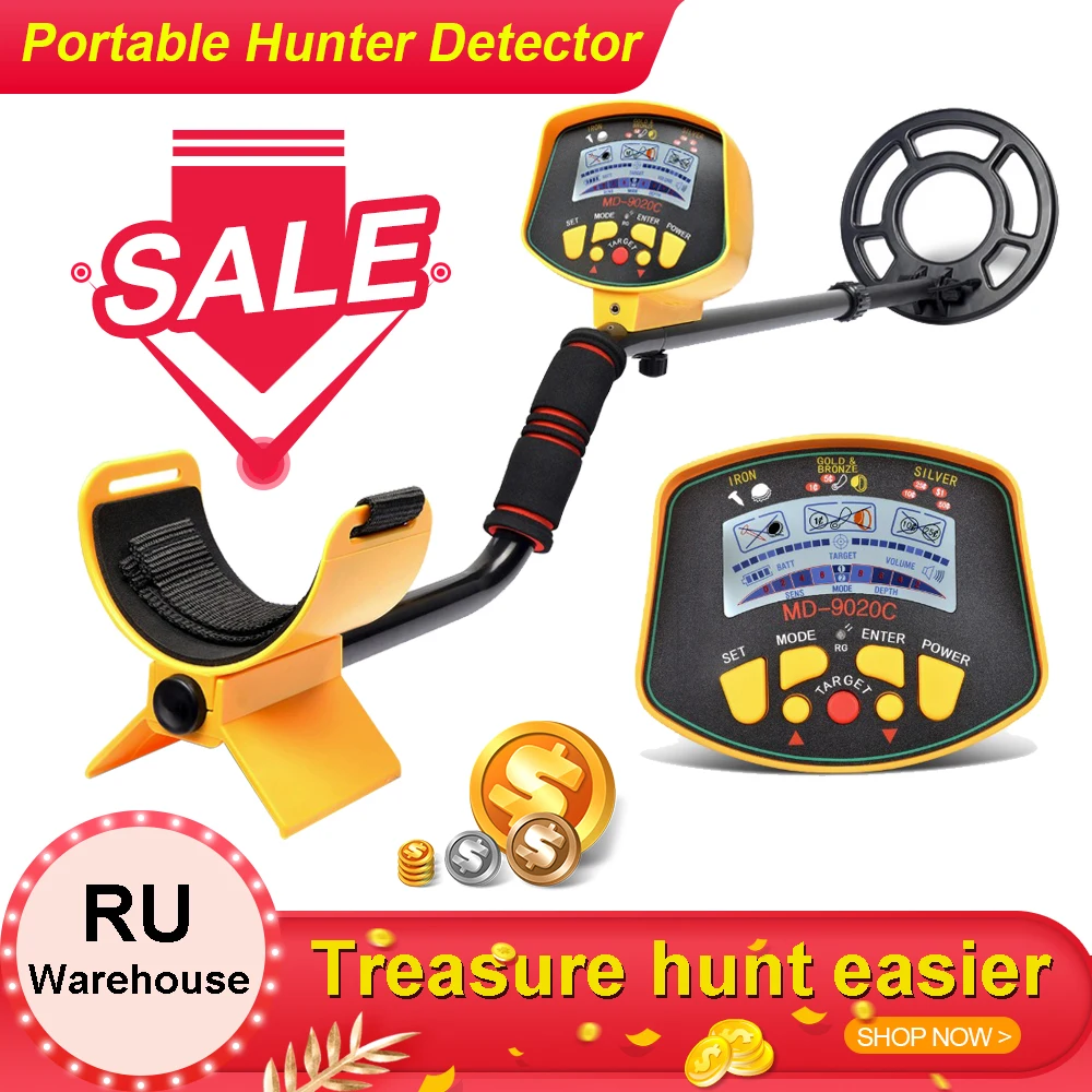 

MD-9020C Professional Underground Metal Detector High Sensitivity LCD Display Treasure Gold Hunter Finder Scanner MD-5021