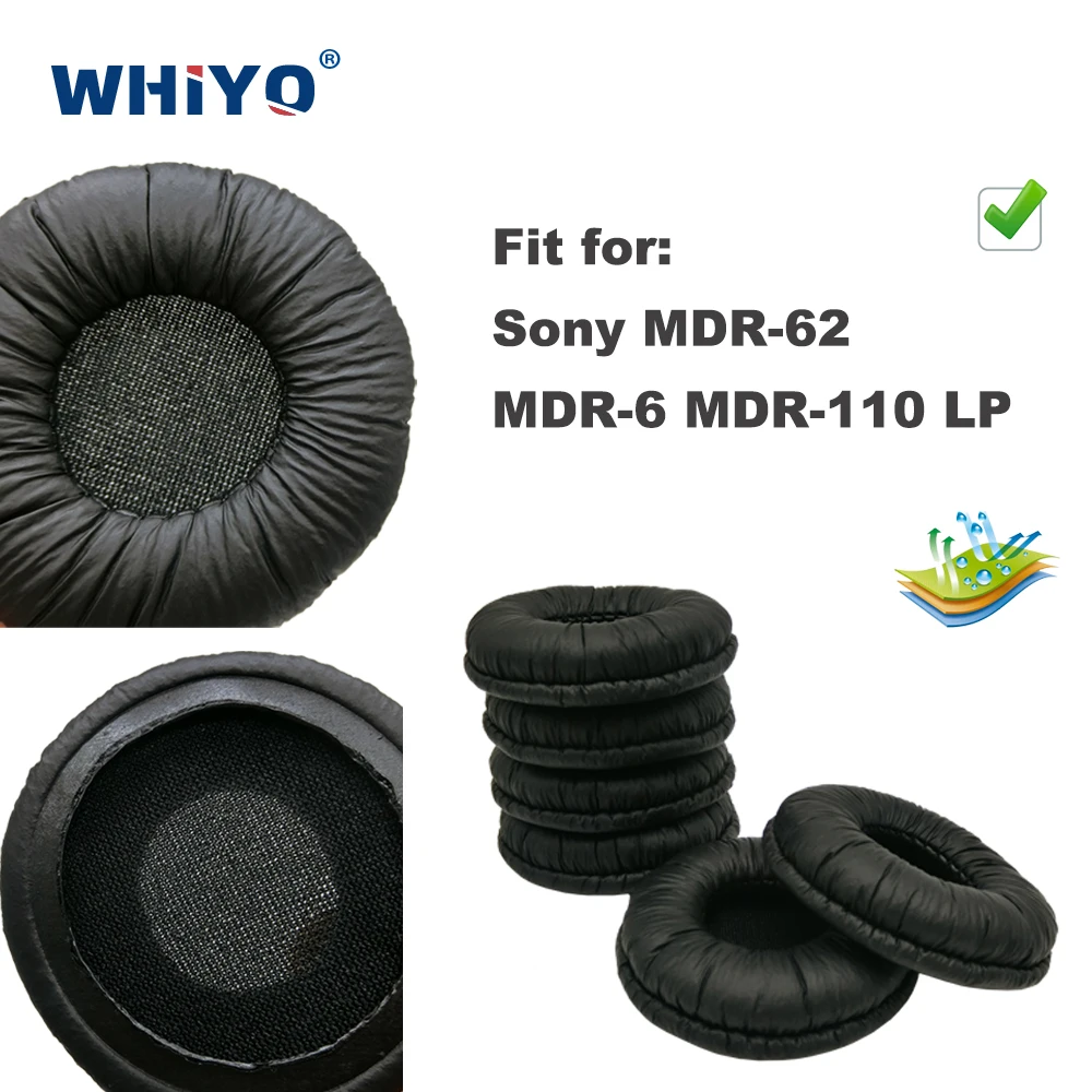 

Replacement Ear Pads for Sony MDR-62 MDR-6 MDR-110 LP MDR62 MDR6 MDR110 LP Headset Parts Leather Earmuff Earphone Sleeve Cover