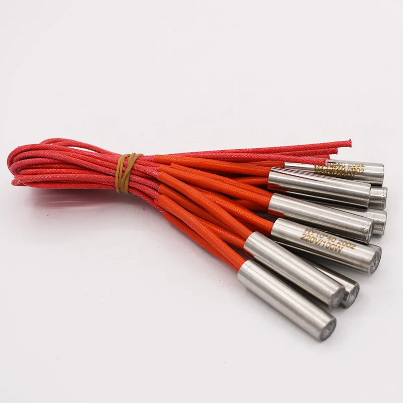 Peças de Aço Diâmetro do Tubo. Elétrico da Extremidade Inoxidável Cartucho Aquecedor 10mm 24 v - 36 110 220 380 100 w Único Elemento 10 10x40mm 4 Controladores solares