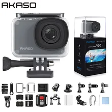 Экшн-камера AKASO V50 Pro, 4K/30fps, 20 МП, Wi-Fi, сенсорный экран, водонепроницаемость до 30 м Экшн-камера AKASO V50 Pro, 4K/30fps, 20 МП, Wi-Fi, сенсорный экран, водонепроницаемость до 30 м