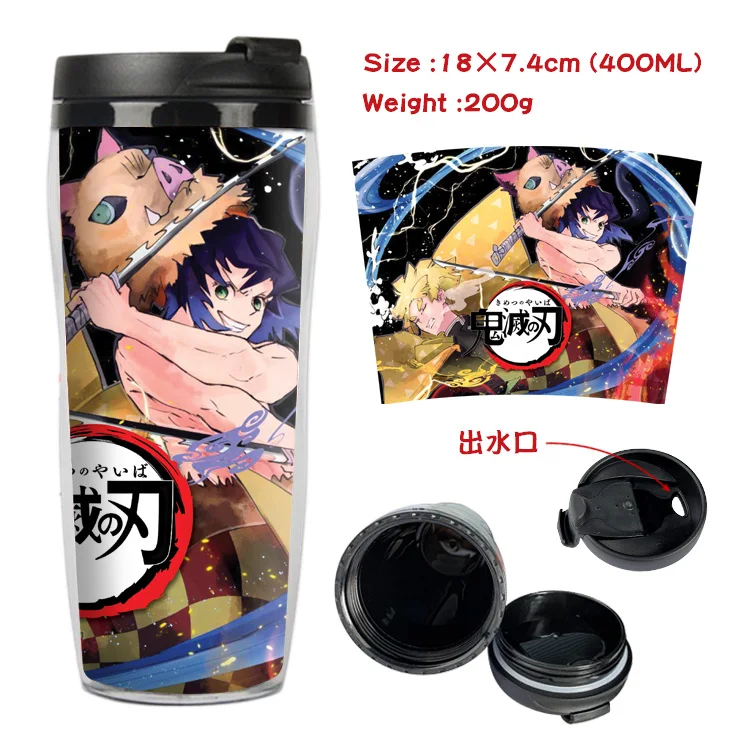 Demon Slayer Kimetsu no Yaiba Kamado Tanjirou кружка кофейная чашка космическая бутылка пластиковая бутылка для воды мальчики девочки обратно в школу подарок - Цвет: Style 23